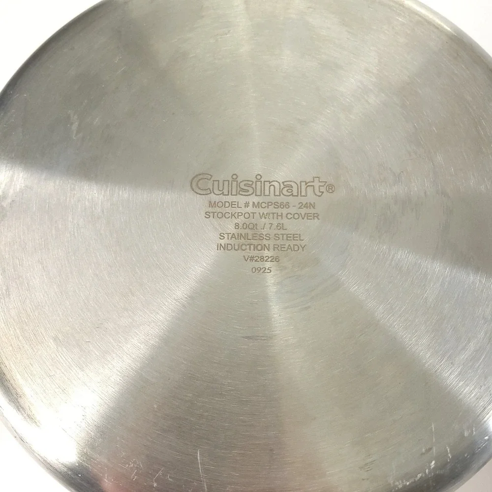 Cuisinart 8 Qt Stockpot Stainless Steel MCPS66-24N MultiClad Pro w/ Lid Tri Ply